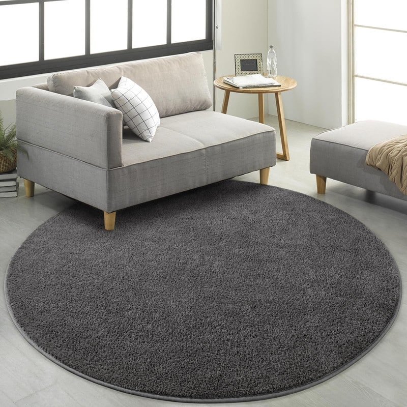 Area Rugs, Dark Grey Super Soft Comfy Thickened Memory-Foam Indoor Carpets