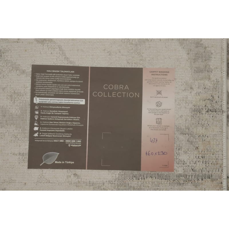 Machine Made Oriental Polyester Carpet Modern Abstract Greys & Charcoal Abstract Area Rug - 7' 5'' X 5' 2''