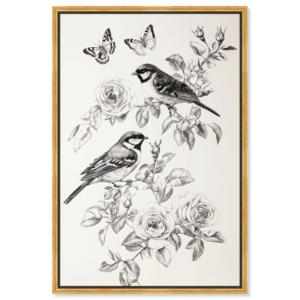 Perched Pair I Canvas by Art Remedy