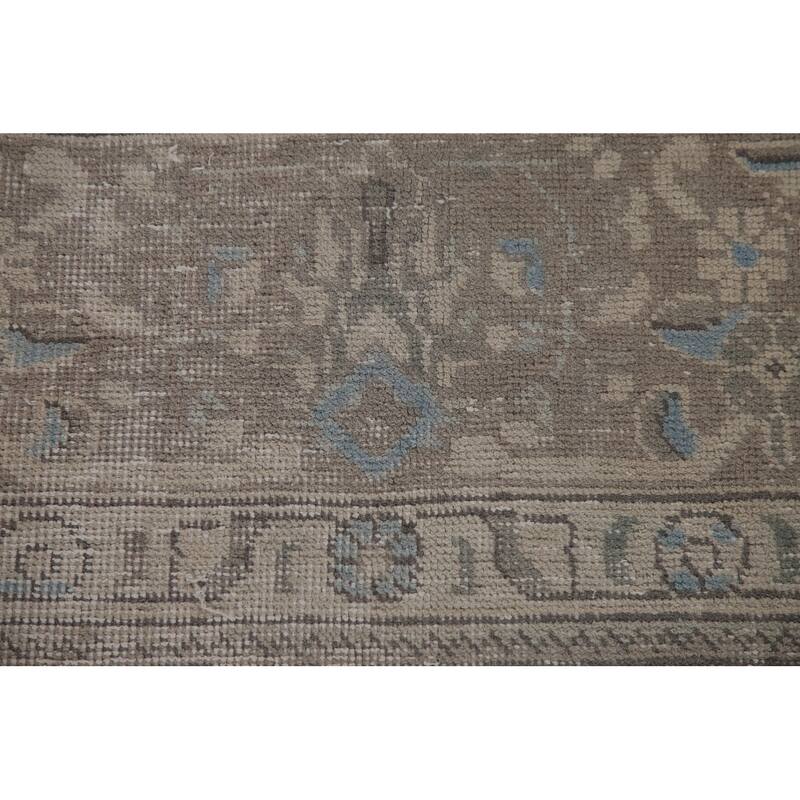 Distressed Tabriz Persian Vintage Rug Living Room Handmade Wool Carpet - 6'4" x 9'1"