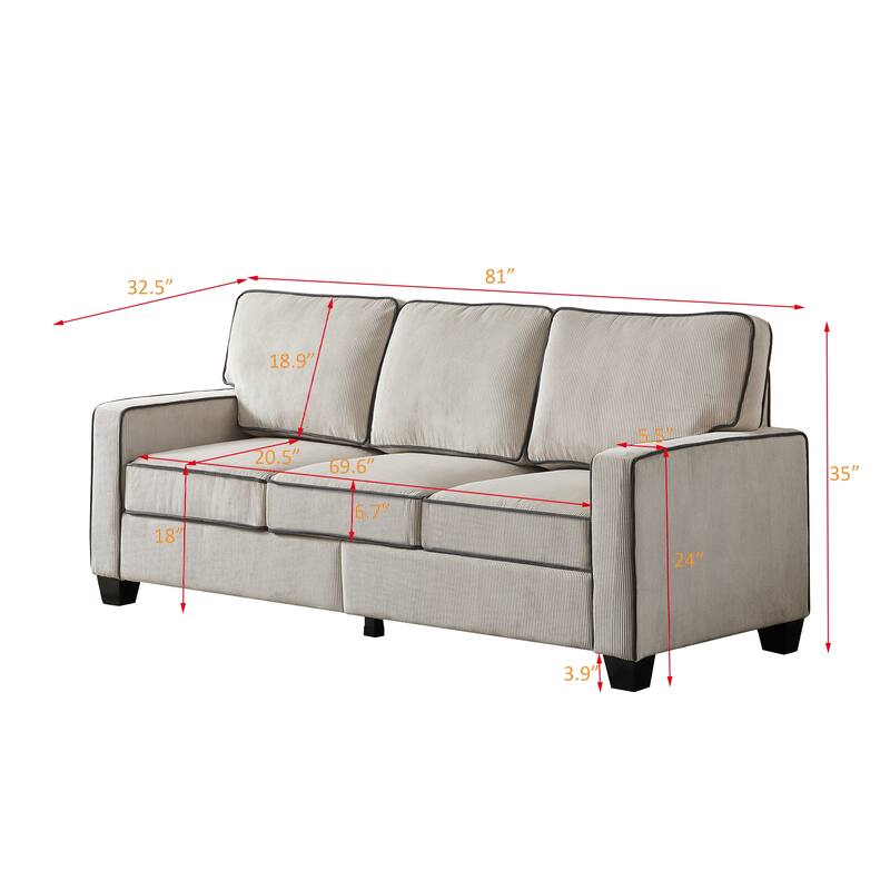 Streamline Sofa Living Room Lounge Loveseat Couch Recliner with Storage
