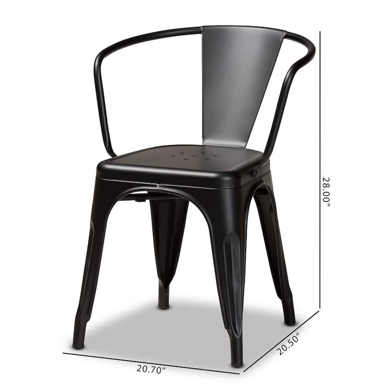 Ryland Modern and Industrial Metal Dining Chair Set (4PC)