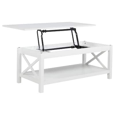 Skyview 44-inch Rectangular Lift Top Coffee Table White - 44" x 22" x 18.25"