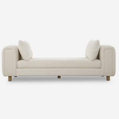 Uttermost 23836 Repose 91" Wide Wood Framed Polyester Bench with Two