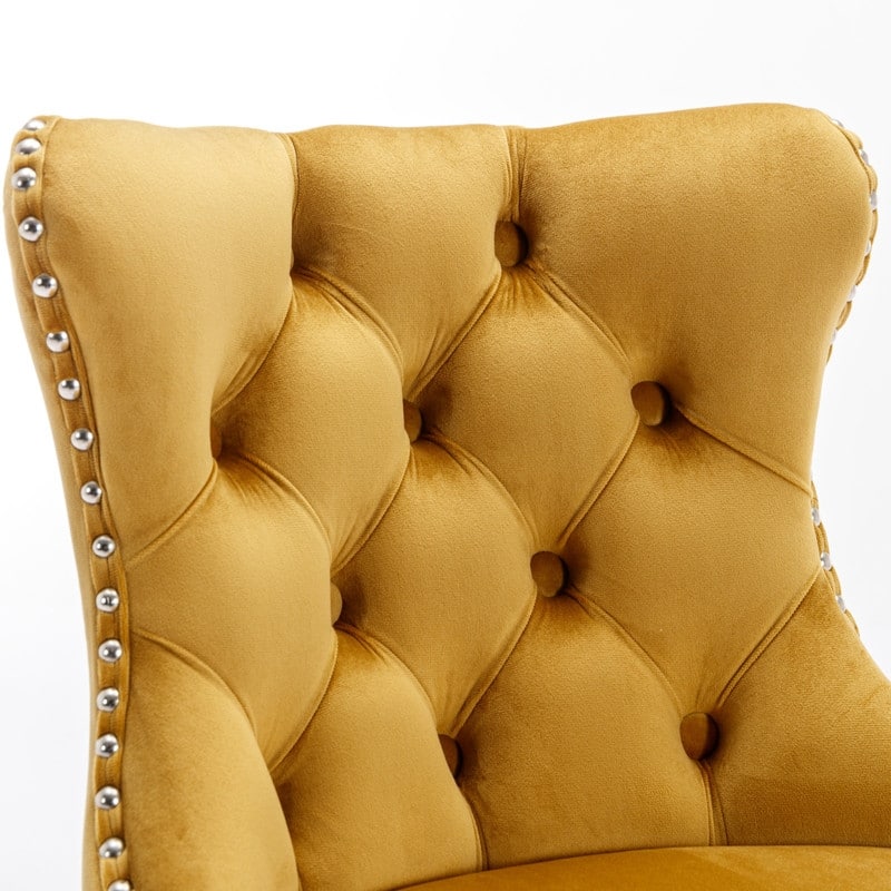 Velvet Swivel Upholstered Barstools with Adjusatble Seat Height and Tufted Comfortable Backs,Set of 2