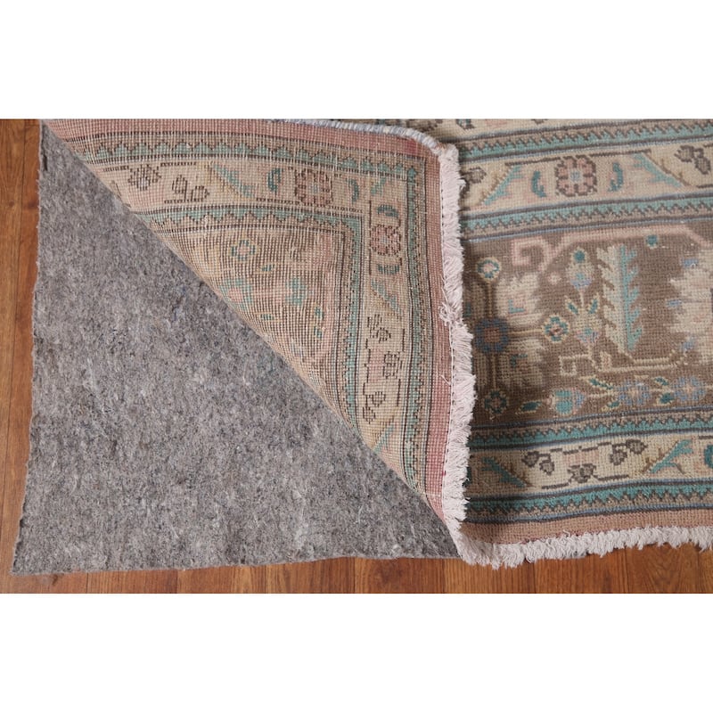 Distressed Tabriz Persian Vintage Area Rug Handmade Wool Carpet - 7'9"x 10'10"