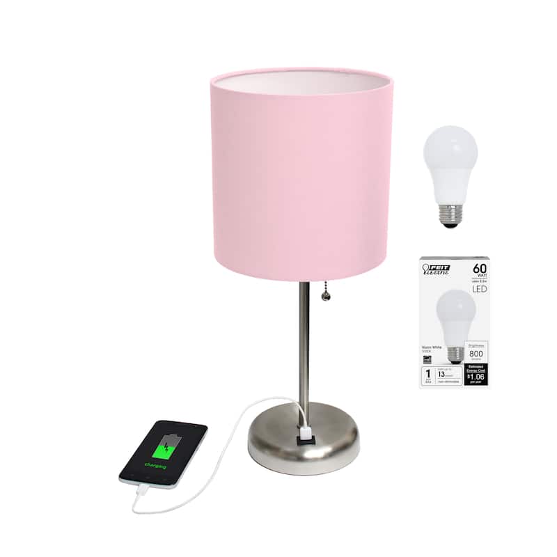 Simple Designs 19.5" Desk Lamp with Feit LED Bulb Included - 19.50