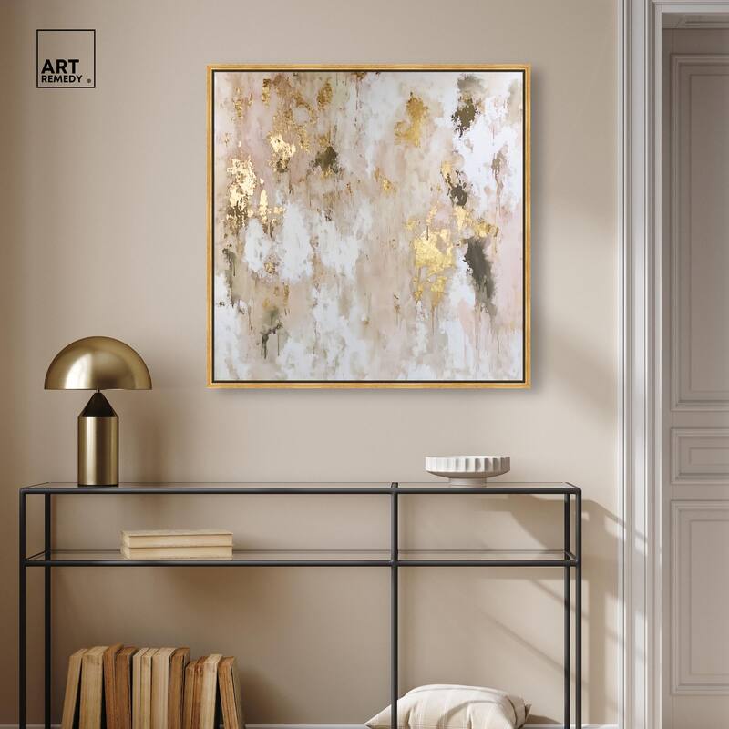 Golden Glimmer Gesture II Canvas by Art Remedy