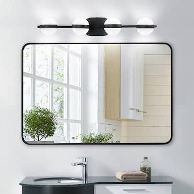 Sleek LED Bathroom Vanity Light – Modern Crystal Sand Acrylic Shade Fixture for Mirror Illumination‌