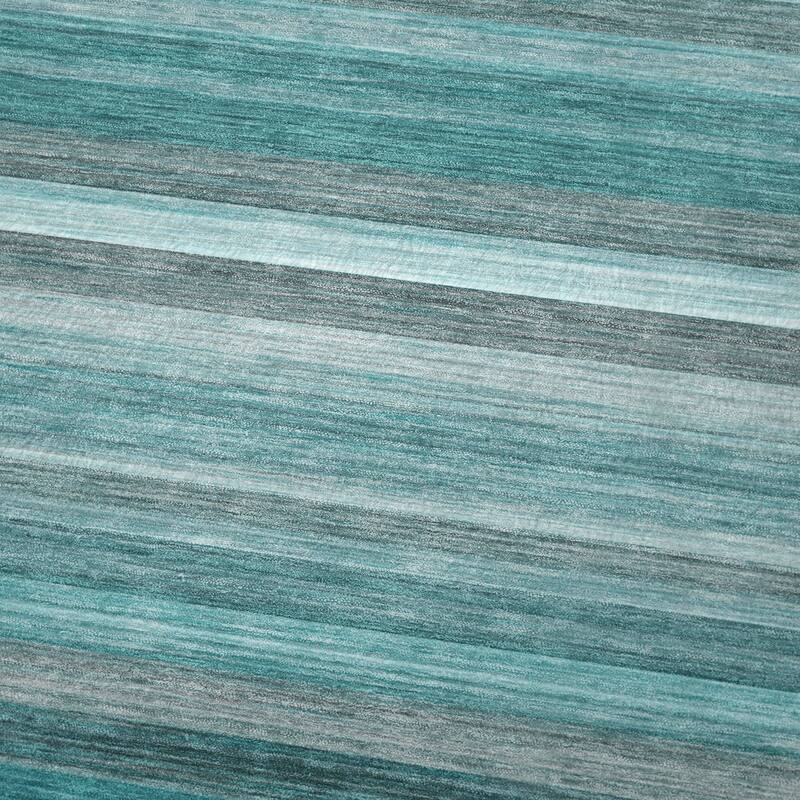 Premium Machine Washable Ombre Stripe Sherpa Throw Blanket