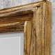 preview thumbnail 5 of 4, Overlap Teakwood Framed Rectangular Wall Mirror - 43.75" - Antique Gold
