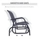 preview thumbnail 6 of 7, Outsunny 2-person Black Outdoor Double Rocker Glider Bench