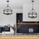 preview thumbnail 31 of 34, 4-Light Circle Hanging Candlestick Linear Foyer Chandelier Lighting Fixture for Dining Room Kitchen Island