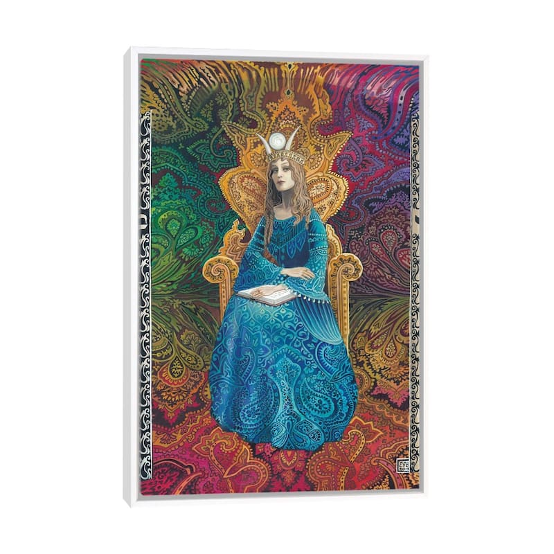 iCanvas "The High Priestess" by Emily Balivet Framed Canvas Print - White - 48x32