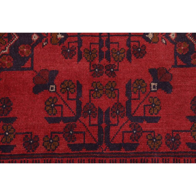 Rustic Biljik Khal Mohammadi Skye Red/Blue Rug - 4'10'' x 6'4''