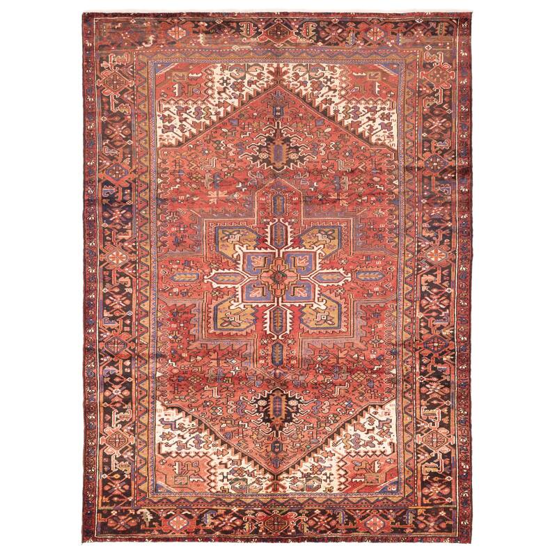 ECARPETGALLERY Hand-knotted Sarabi Dark Red Wool Rug - 8'4 x 11'1