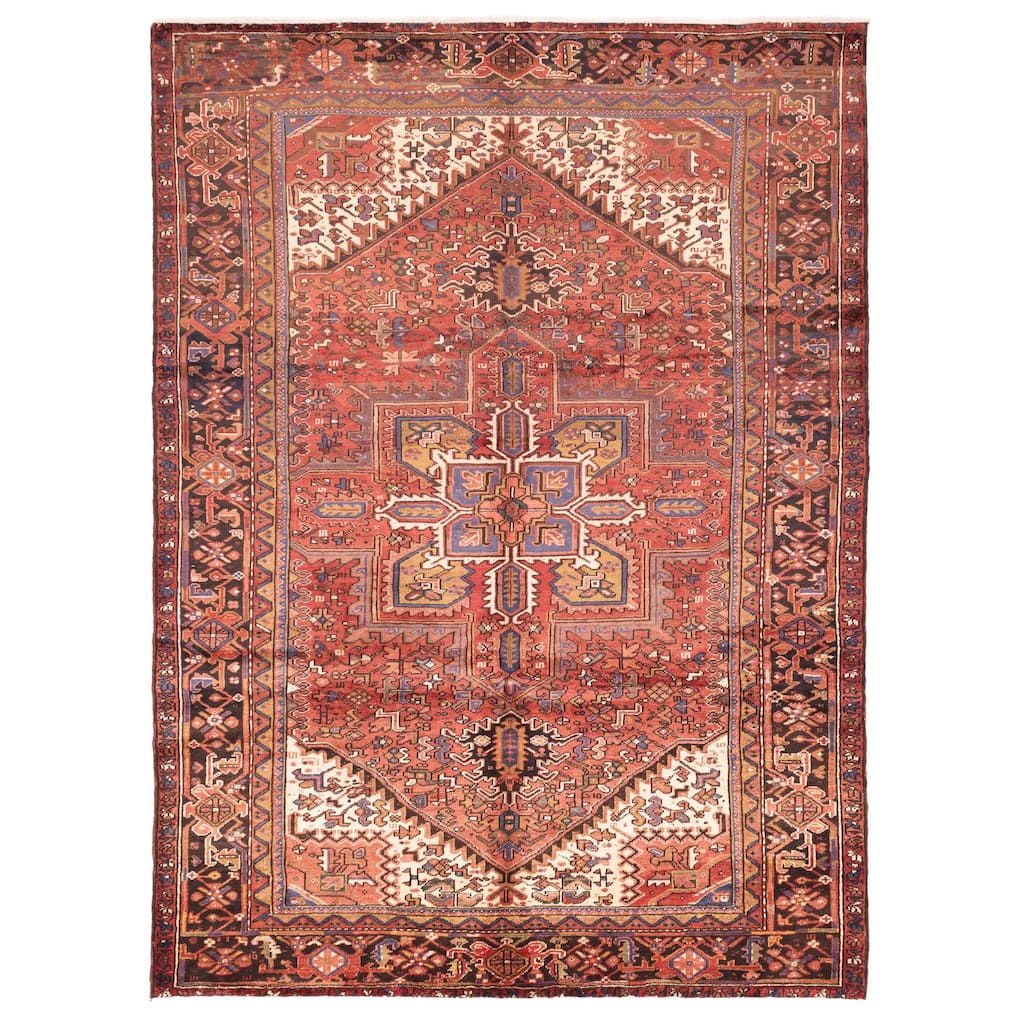 ECARPETGALLERY Hand-knotted Sarabi Dark Red Wool Rug - 8'4 x 11'1