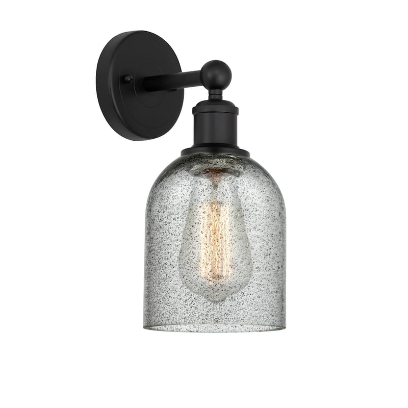 Innovations Lighting 616-1W-12-5 Caledonia Sconce Caledonia 12" Tall - Matte Black / Charcoal