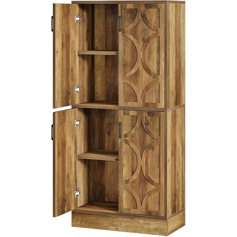 69" Tall Bookcase with Adjustable Shelves for Living Room, Home Office