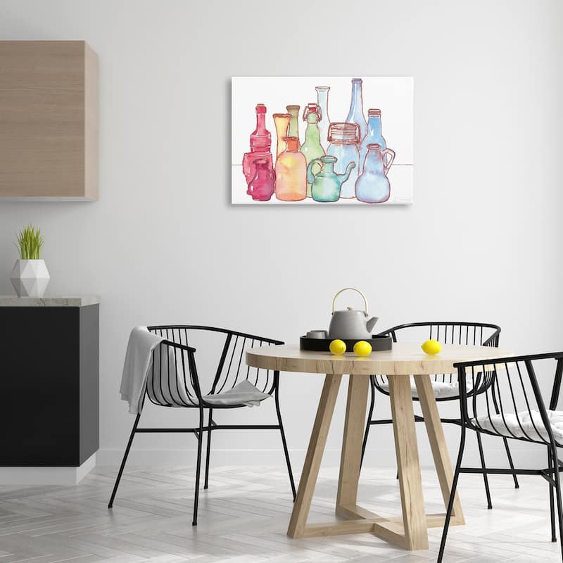 Stupell Colorful Vases Collection Canvas Wall Art Design By Stephanie Fielden
