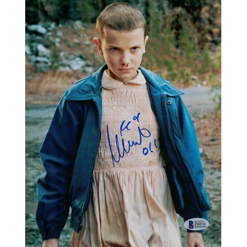 Shop Millie Bobby Brown Autographed Stranger Things 8x10 Photo Bas