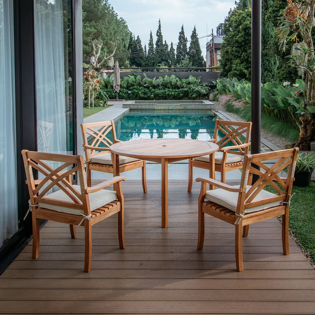 Cambridge Casual Carmel 5-Piece Indonesian Teak Outdoor Dining Set