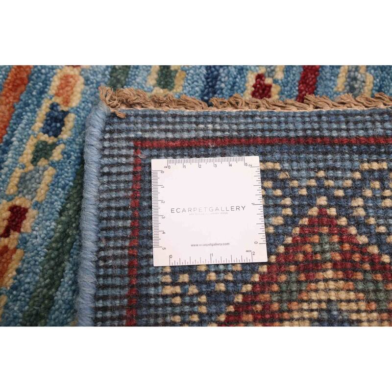 ECARPETGALLERY Hand-knotted Peshawar Ziegler Blue Wool Rug - 5'8 x 7'10