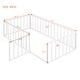 preview thumbnail 8 of 9, White Twin Size Metal Floor Bed Frame with Fence and Door for Kids, Boys and Girls, Bedroom
