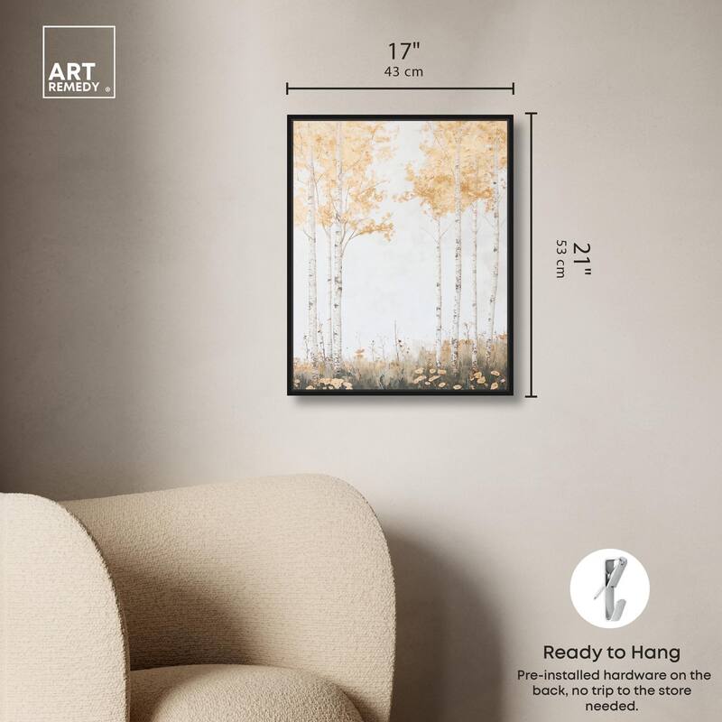 Pale Birch Reverie Canvas by Art Remedy