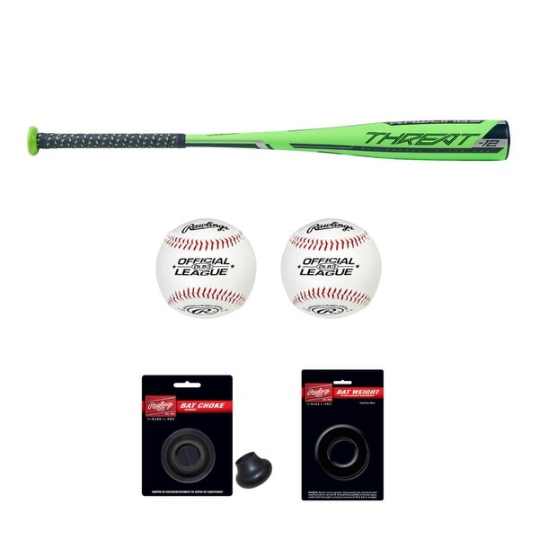 Rawlings 2019 Threat USA Baseball Bat (28"/16oz) with Accessory Bundle. Opens flyout.