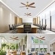 preview thumbnail 9 of 36, 52-Inch Ceiling Fan with Light and 5 Wood Blades, Dimmable LED with Memory Function, DC Motor, IP65 Rated