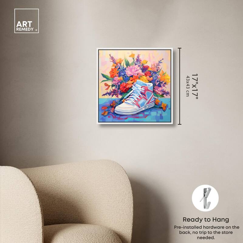 Colorful Sneaker Bouquet II Canvas by Art Remedy
