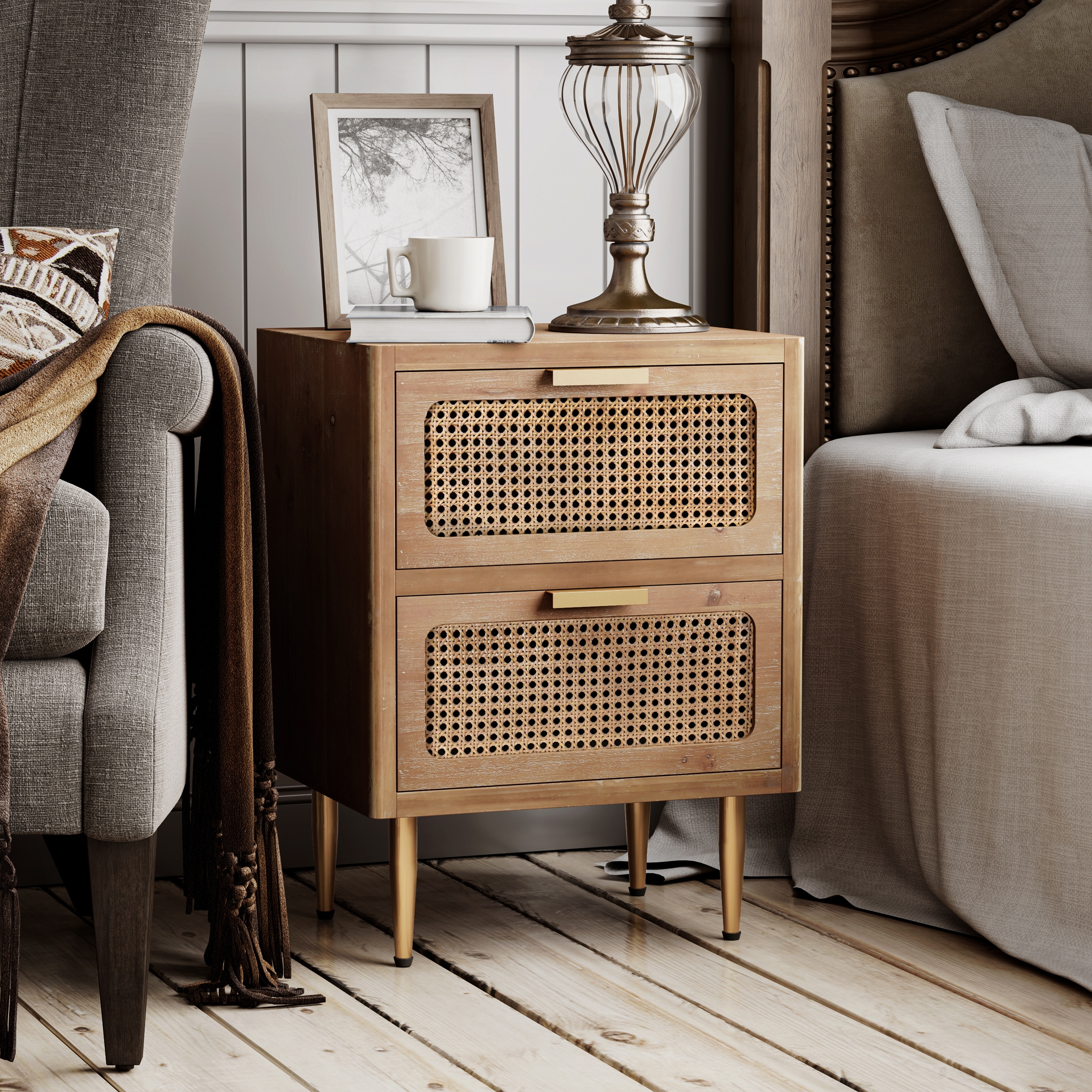 Cheap farmhouse on sale nightstands