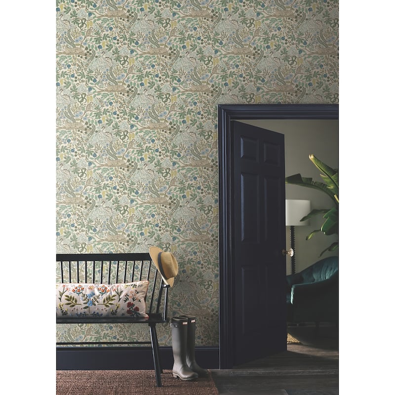 Rifle Paper Co. Safari Cream Jungle Toile Premium Peel + Stick Wallpaper