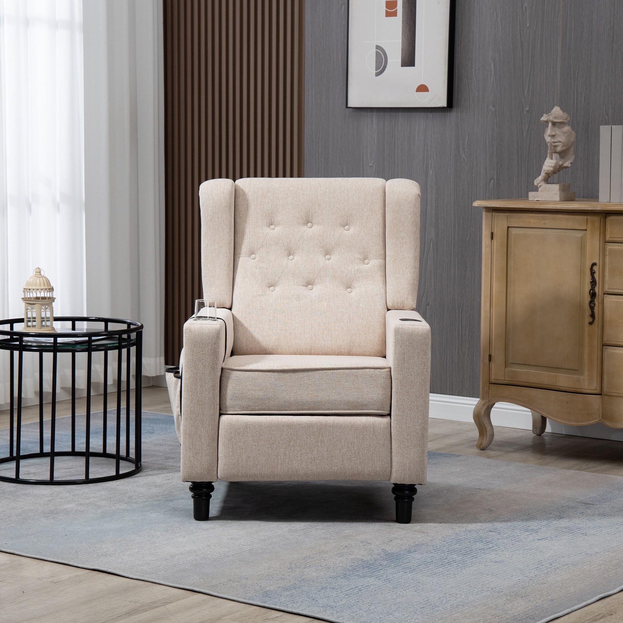 Modern wingback recliner discount chair