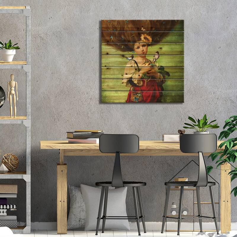 Warm Embrace Print On Wood by Diogo Verissimo - Multi-Color