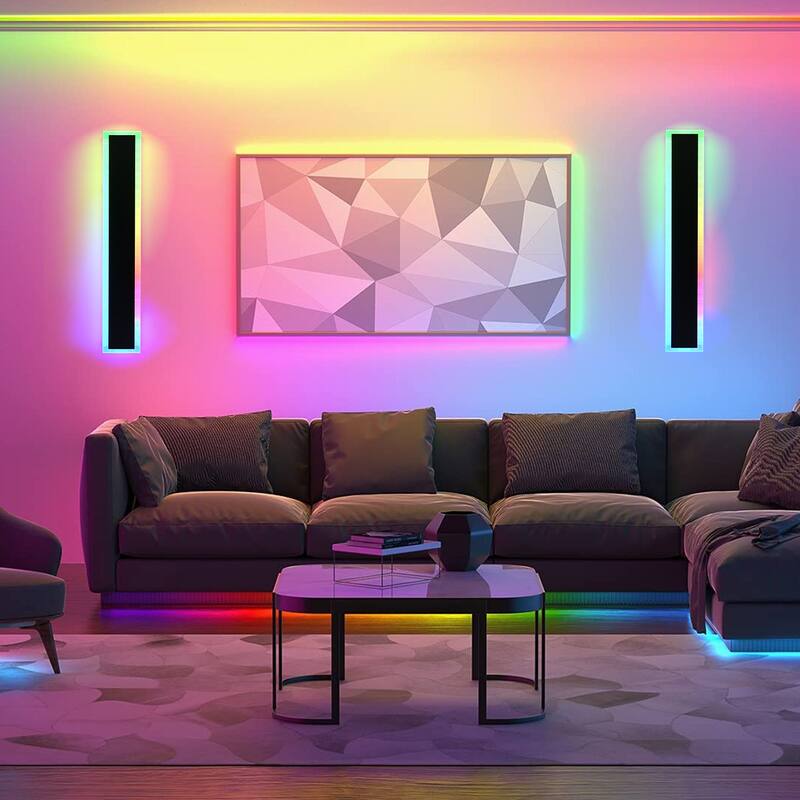 2-Pack 24" RGB Smart Outdoor Wall Lights