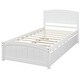 preview thumbnail 4 of 7, White Twin Size Platform Bed With Trundle