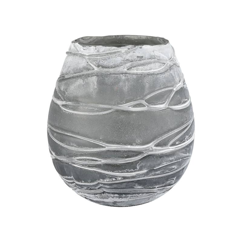 Elk Home Raya Gray Finish Glass 8.75 Inch Wide Vase