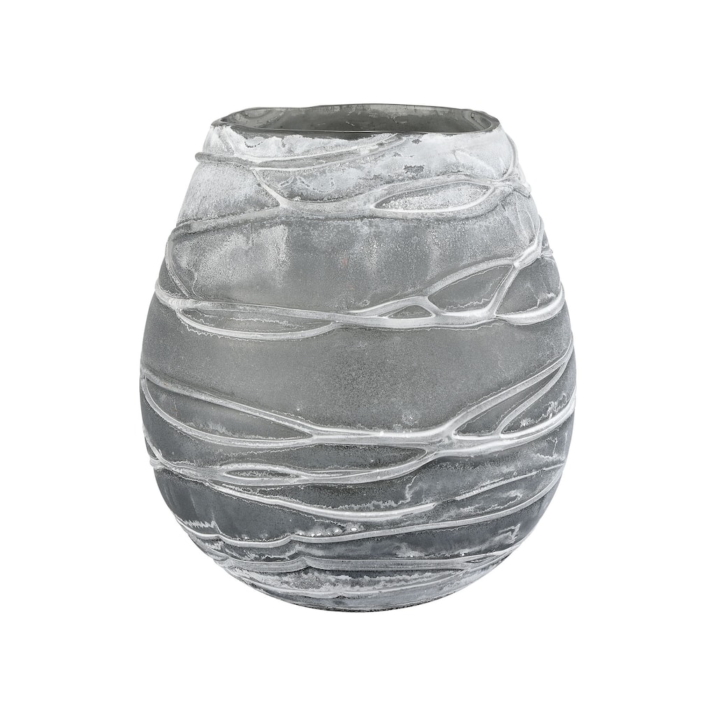 Elk Home Raya Gray Finish Glass 8.75 Inch Wide Vase