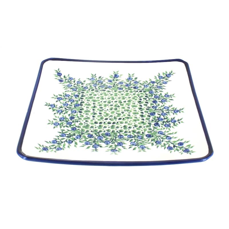 Blue Rose Polish Pottery 2041 Zaklady Small Dinner Plate