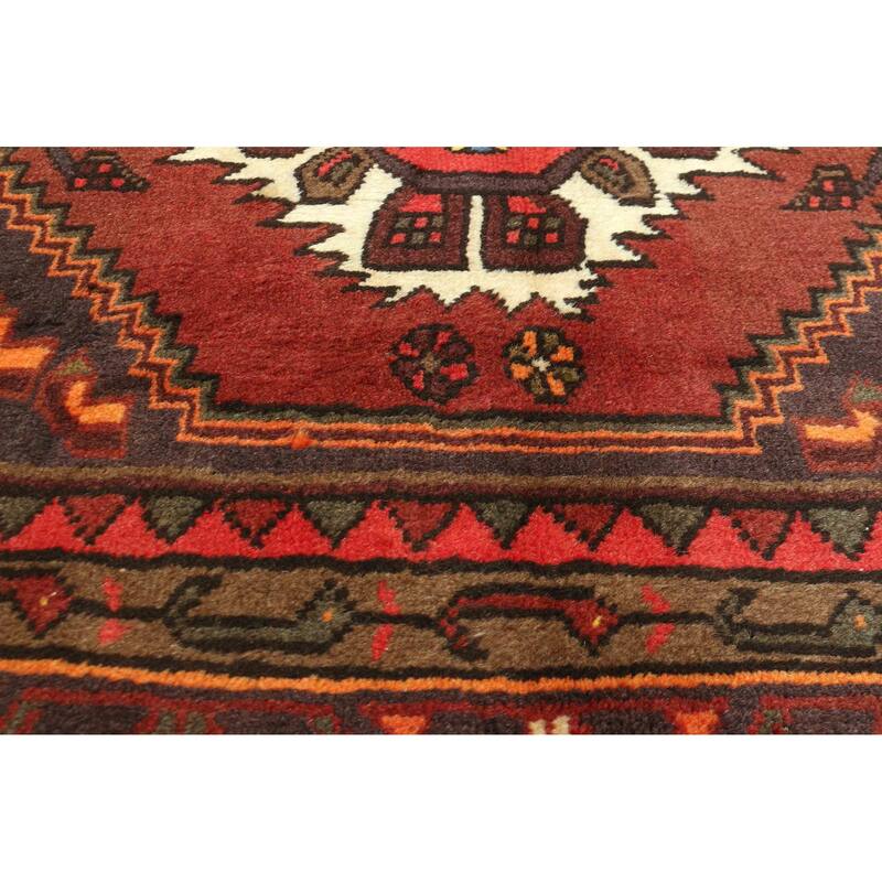 ECARPETGALLERY Hand-knotted Andelz Red Wool Rug - 3'7 x 4'10