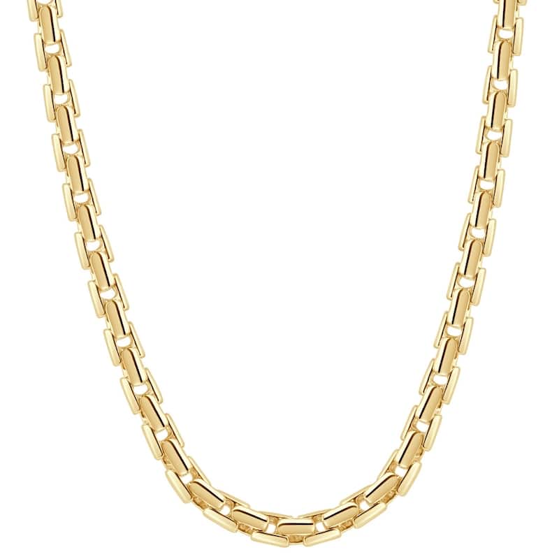 Bliss Diamond Yellow Gold Women's 24" Chain Necklace 43 Grams 7mm Thick - Yellow - 18 Inch - White