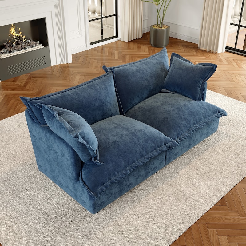 Cloud Chenille Upholstered Modular Sectional Sofa