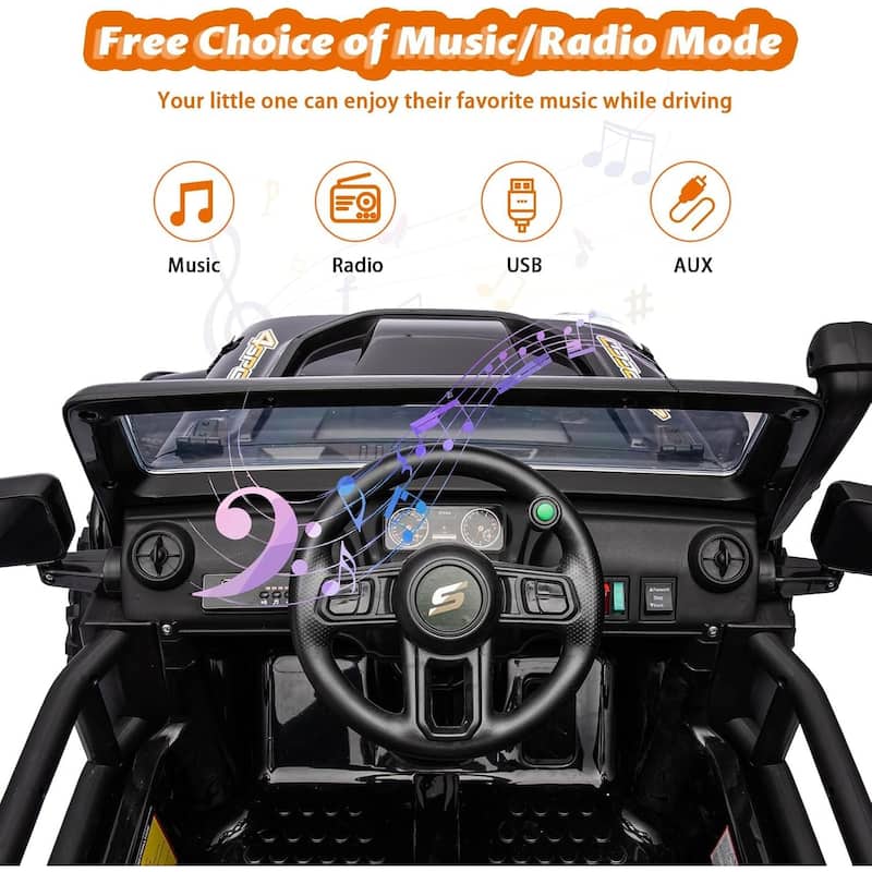 2 Seater Ride On Car for Kids, Electric Truck with Remote Control