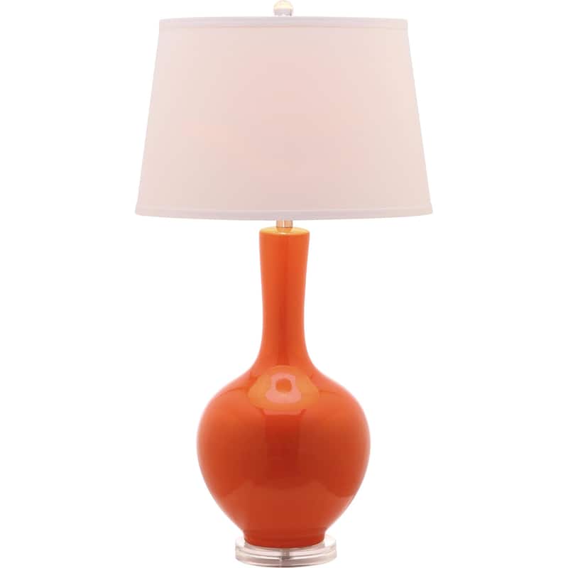 SAFAVIEH Lighting Danelle 32-inch Navy Gourd Lamp (Set of 2) - 17"x17"x32" - 17Wx17Dx32H