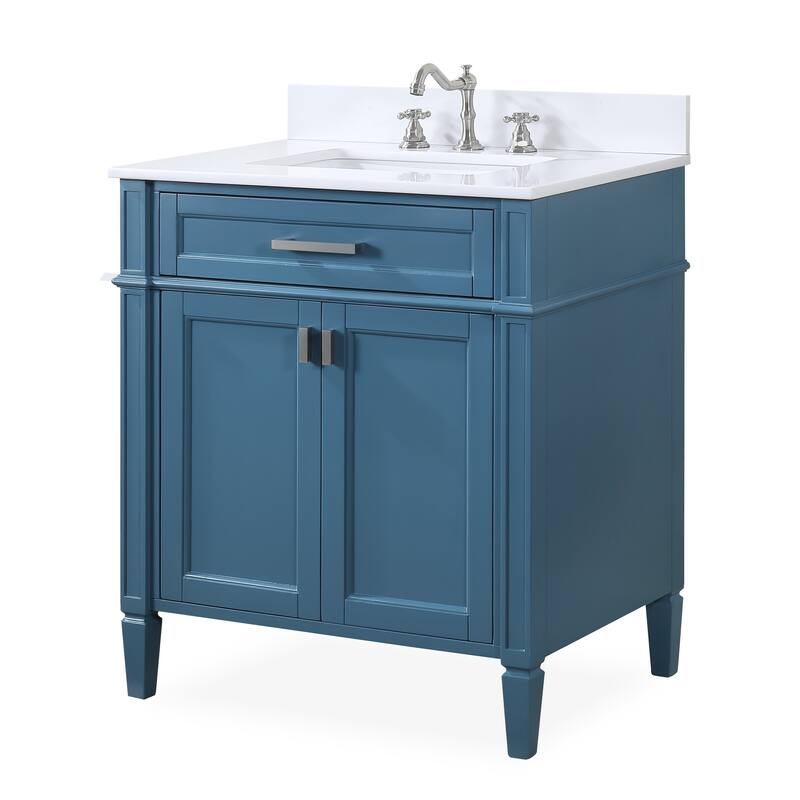 30 Inch Durand Modern Bathroom Sink Vanity with Stone Counter Top