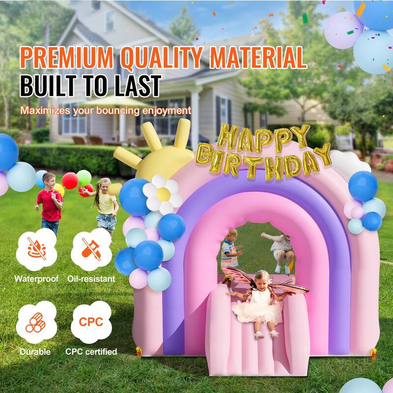 Inflatable Bounce House Family Backyard Bouncy Castle, for Kid Ages