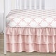 preview thumbnail 6 of 4, Sweet Jojo Designs Pink Bows Girl 4pc Nursery Crib Bedding Set White Bow Ruffles for Ballerina Ballet Dancer Princess Collection