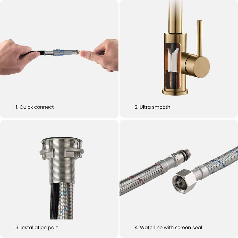 Single Handle Pull Down Kitchen Faucet